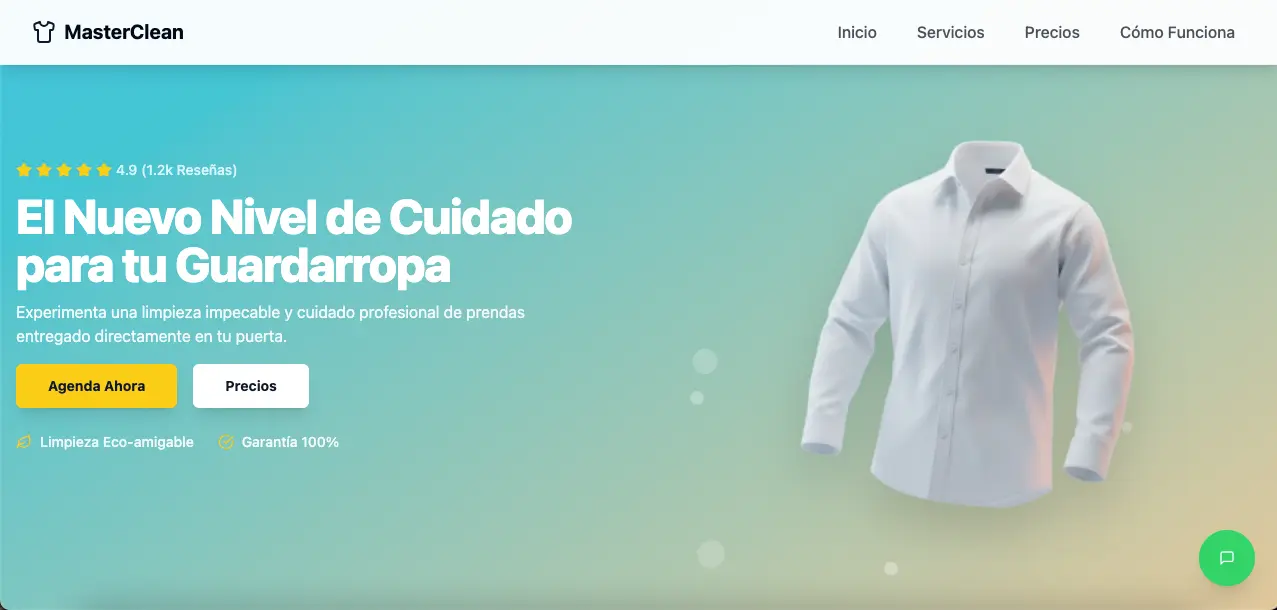 Previsualización de Lavandería MasterClean